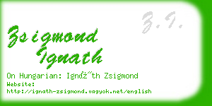 zsigmond ignath business card